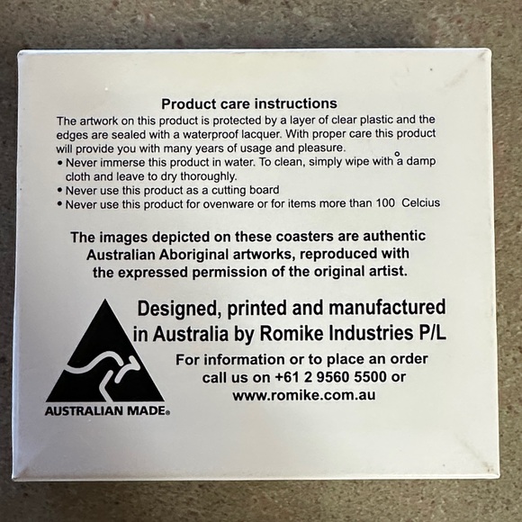 Australian Aboriginal Art Coasters Set - Picture 3 of 13